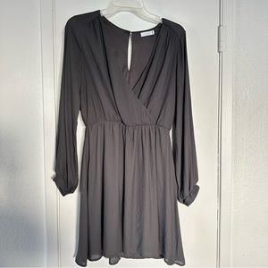 Lush Olive green dress with long sleeves
